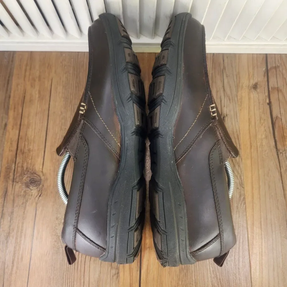 Skechers Relaxed Fit Harper Forde Men's 12 Dark Brown Leather Loafer Shoes 56298